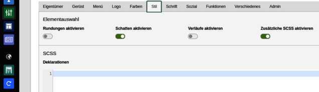 Easyconf-Formular Easyconf-Formular für CSS-Anpassungen, welche für mehere Seiten gelten